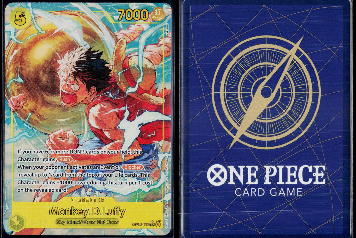 MONKEY.D.LUFFY (ALTERNATE ART) OP15-119 ONE PIECE ADVENTURE ON KAMI'S ISLAND NM