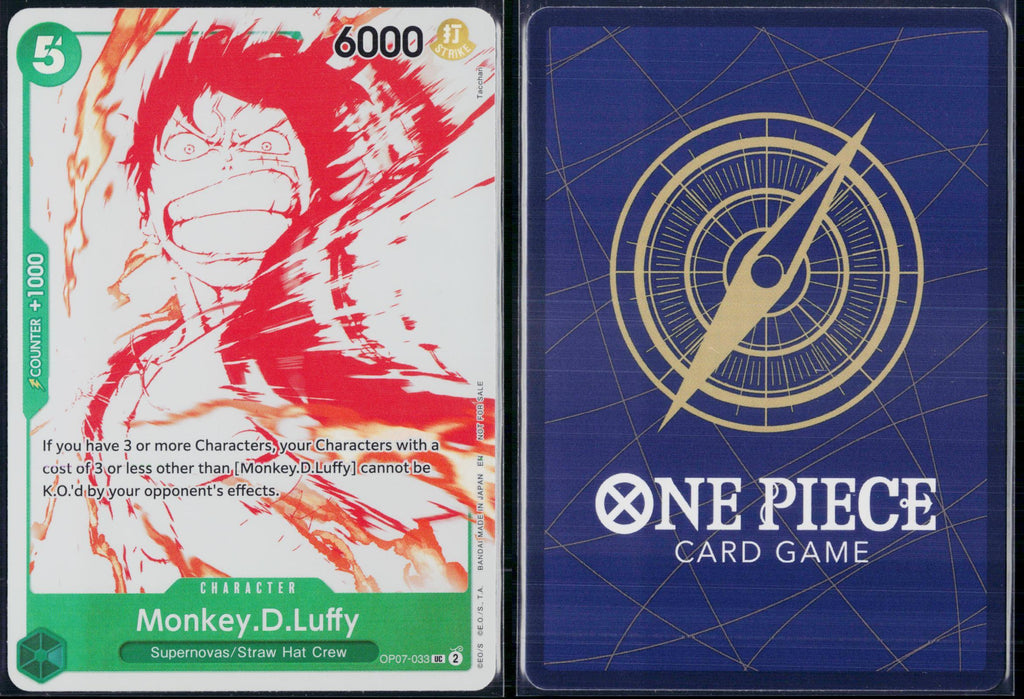 MONKEY.D.LUFFY (3RD ANNIVERSARY TREASURE CAMPAIGN PACK) OP07-033 ONE PIECE NM