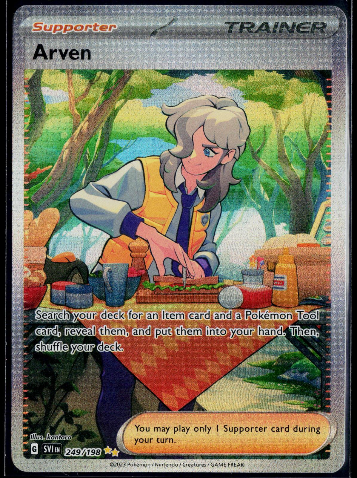 ARVEN 249/198 POKEMON SCARLET & VIOLET SPECIAL ILLUSTRATION RARE NM