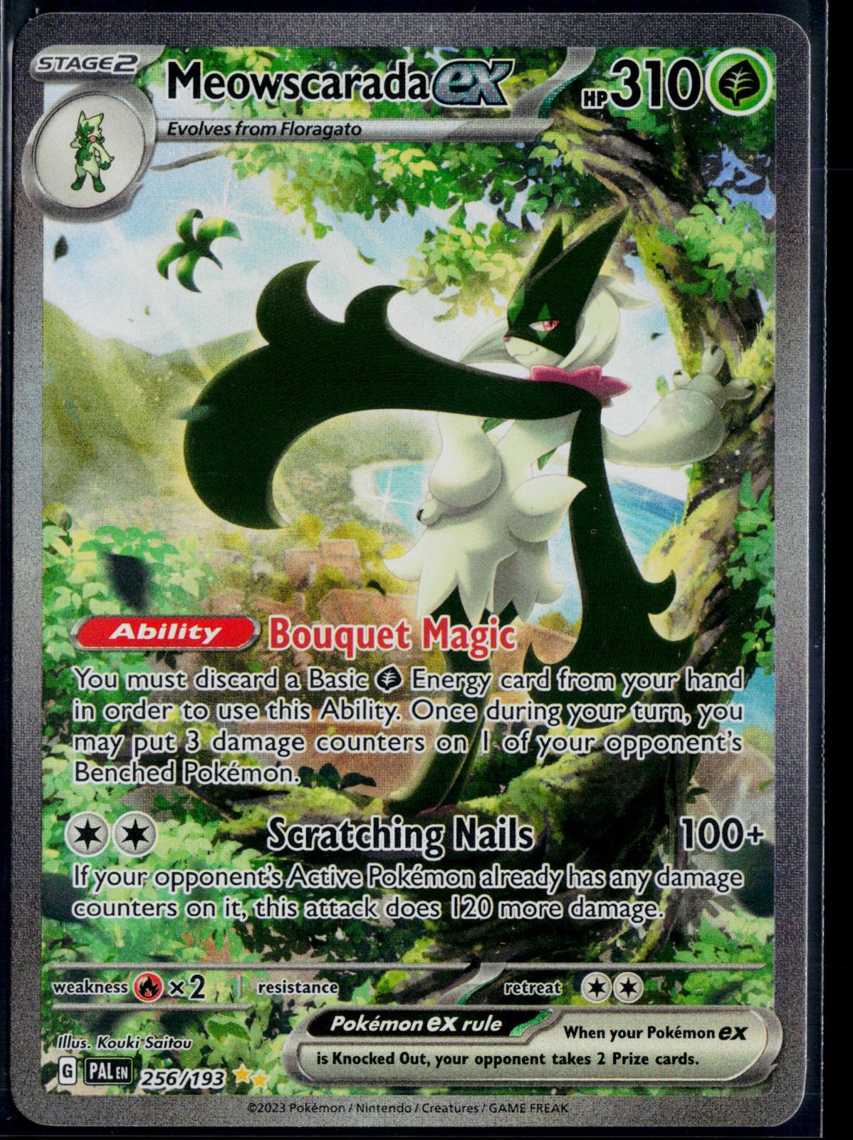 MEOWSCARADA EX 256/193 POKEMON PALDEA EVOLVED SPECIAL ILLUSTRATION RARE HOLO NM