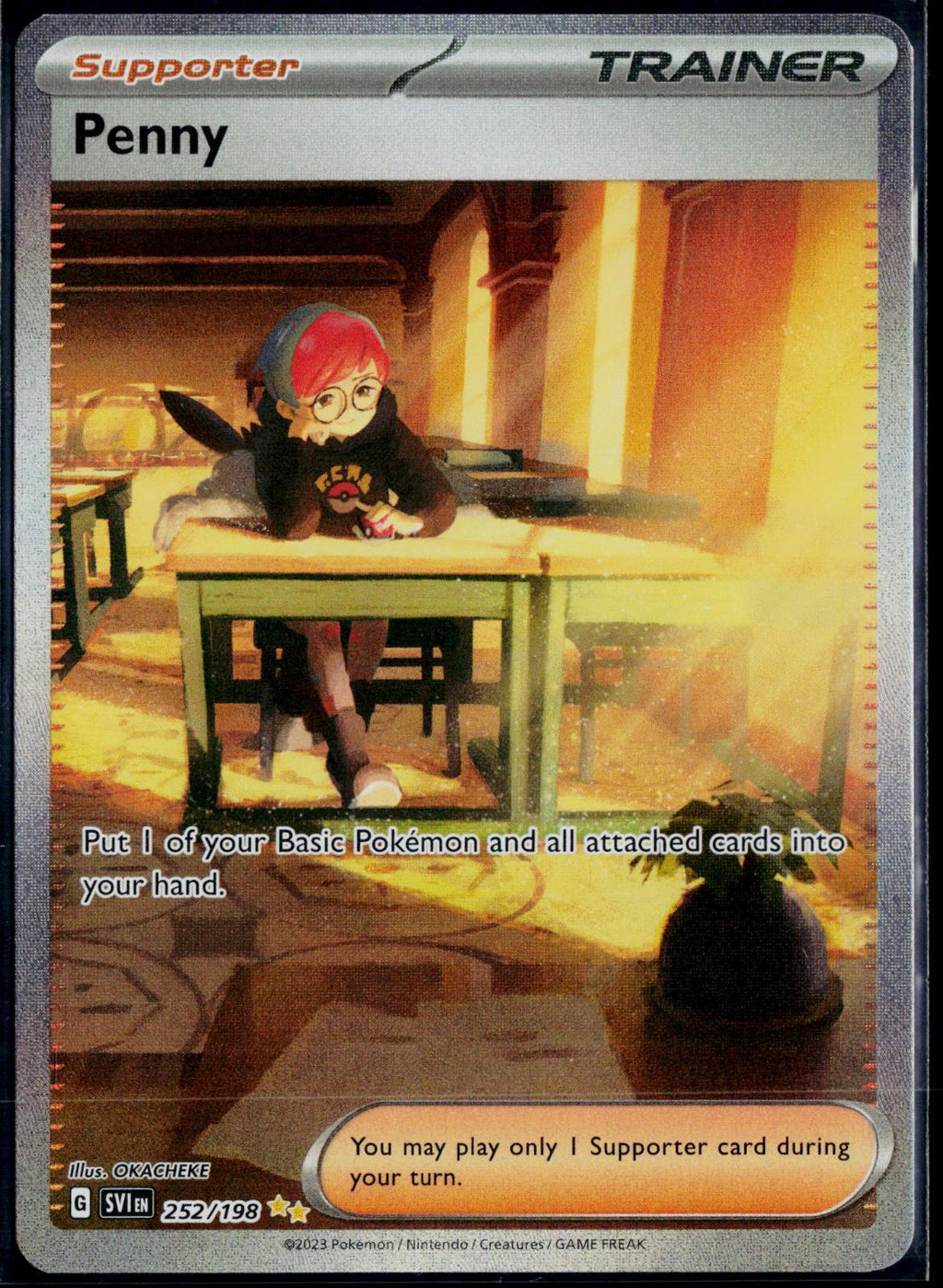 PENNY 252/198 POKEMON SCARLET & VIOLET SPECIAL ILLUSTRATION RARE NM