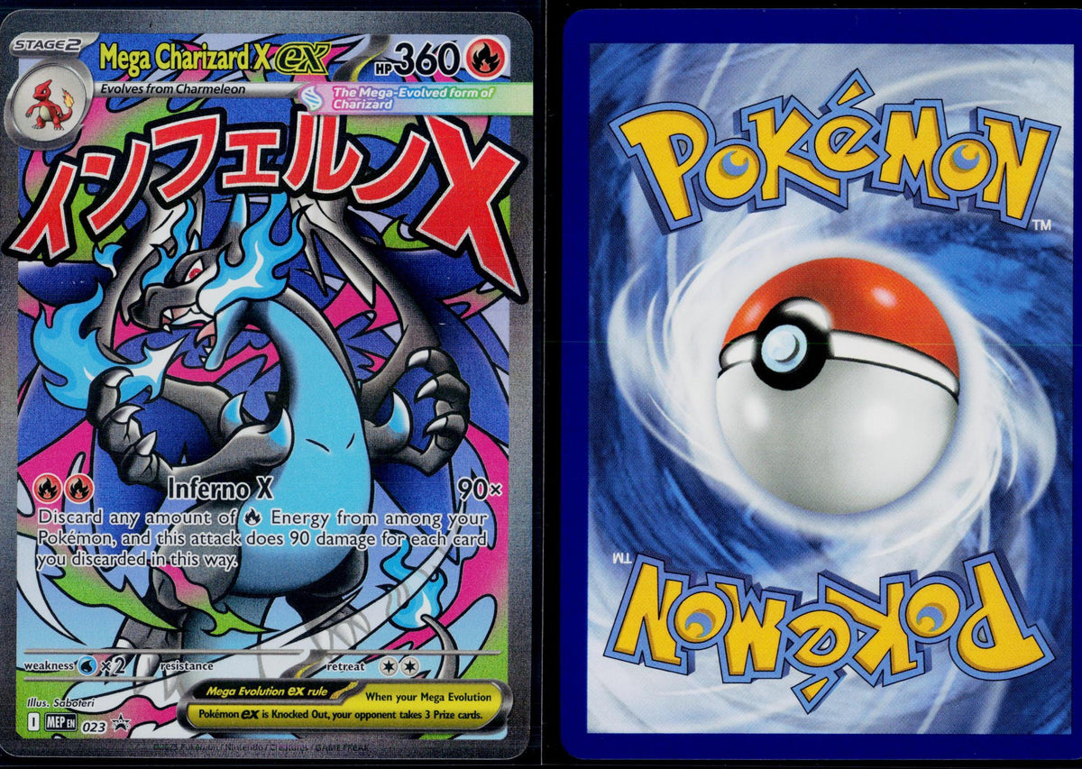 MEGA CHARIZARD X EX 023 POKEMON ME: MEGA EVOLUTION PROMO HOLO P HOLO NM