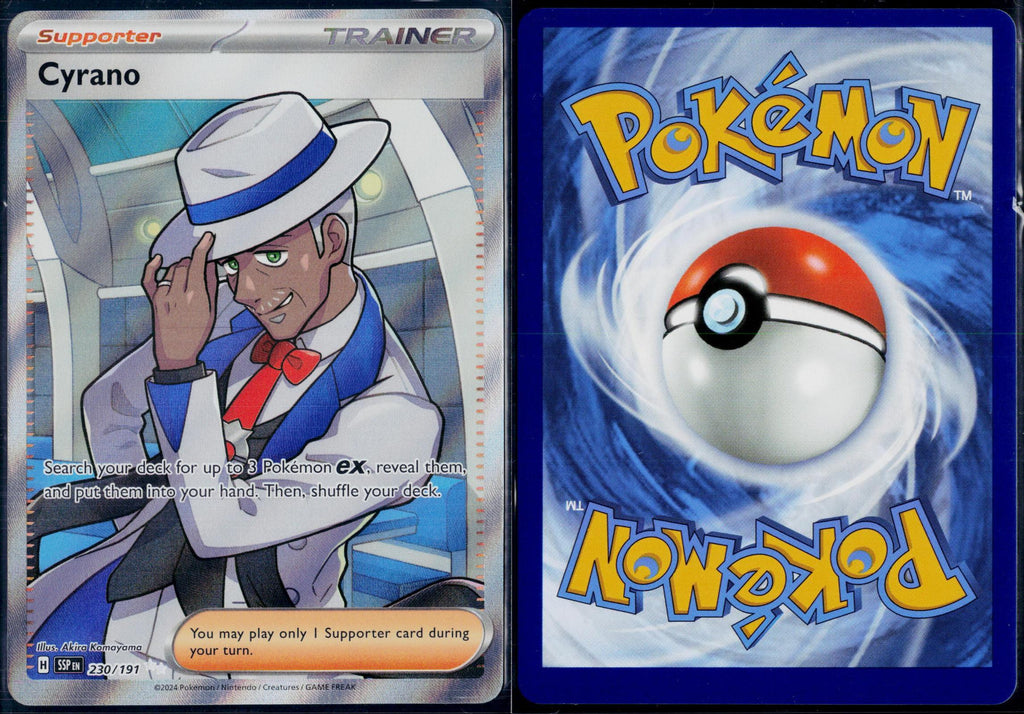 CYRANO 230/191 POKEMON SURGING SPARKS ULTRA RARE HOLO NM