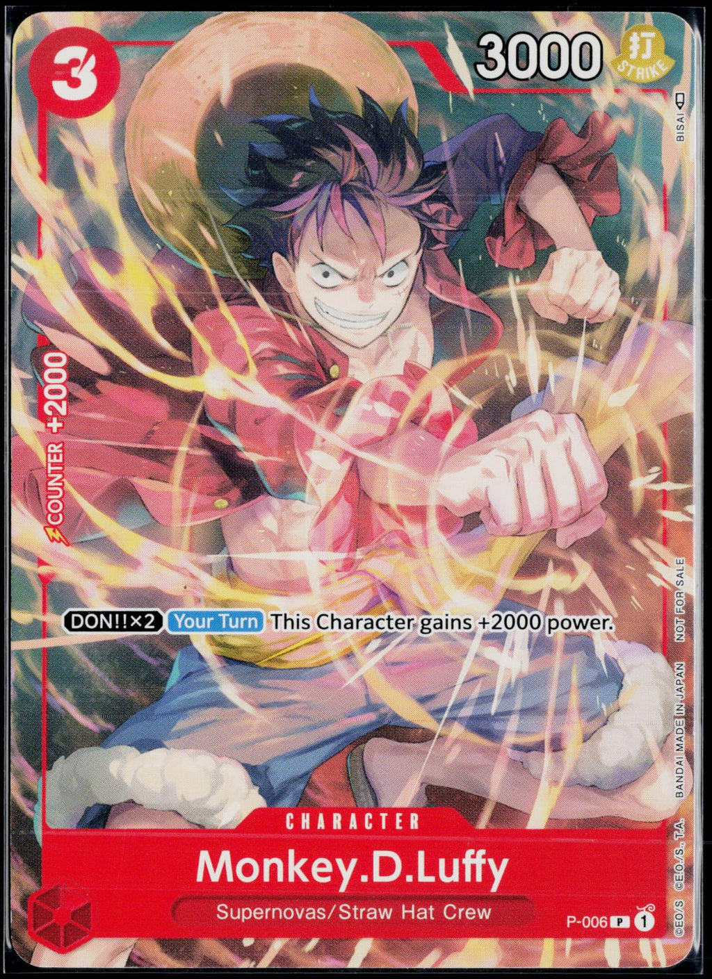 MONKEY.D.LUFFY (TOURNAMENT PACK VOL. 1) P-006 ONE PIECE NM
