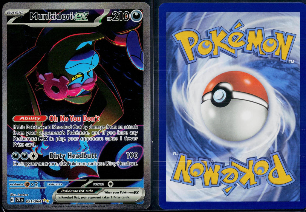 MUNKIDORI EX 091/064 POKEMON SHROUDED FABLE SPECIAL ILLUSTRATION RARE HOLO NM