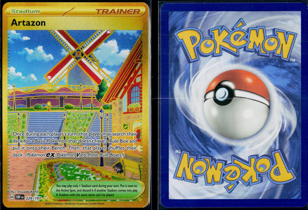 ARTAZON 229/197 POKEMON OBSIDIAN FLAMES HYPER RARE HOLO NM