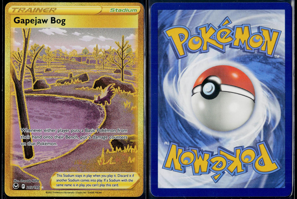 GAPEJAW BOG 213/195 POKEMON SILVER TEMPEST SEC HOLO NM
