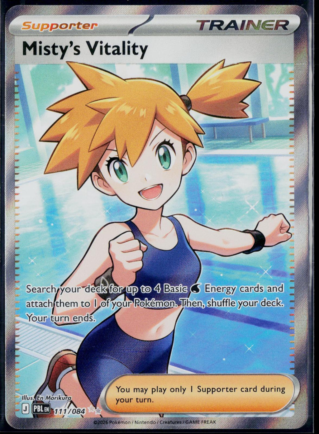 MISTY'S VITALITY 111/084 POKEMON PITCH BLACK ULTRA RARE HOLO NM