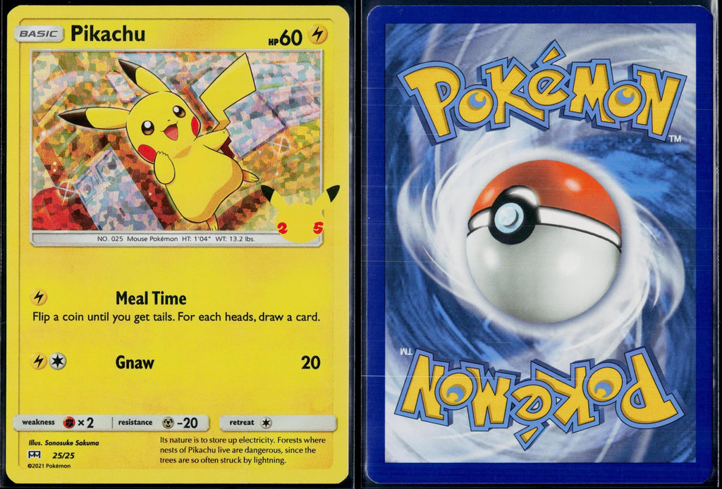 PIKACHU 025/025 POKEMON MCDONALD'S 25TH ANNIVERSARY PROMOS P HOLO NM