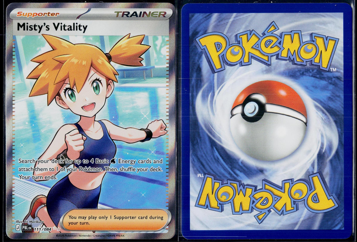 MISTY'S VITALITY 111/084 POKEMON PITCH BLACK ULTRA RARE HOLO NM