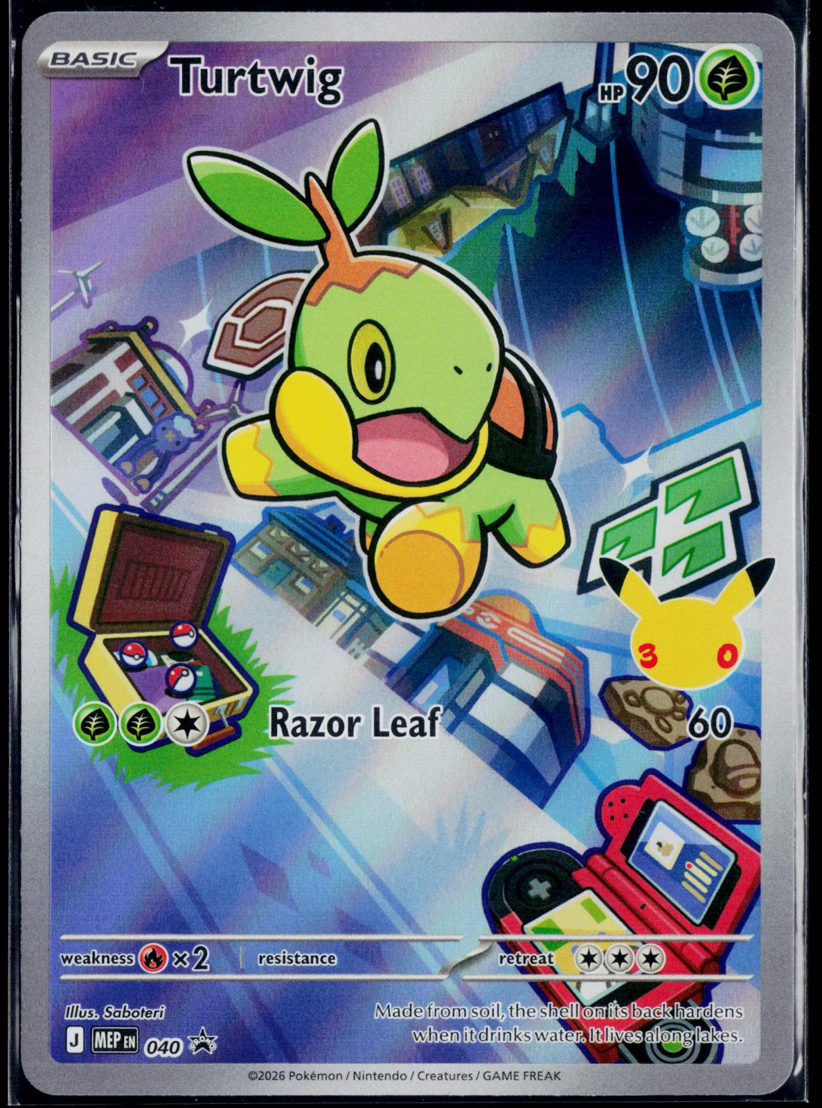 TURTWIG 040 POKEMON ME: MEGA EVOLUTION PROMO HOLO P NM