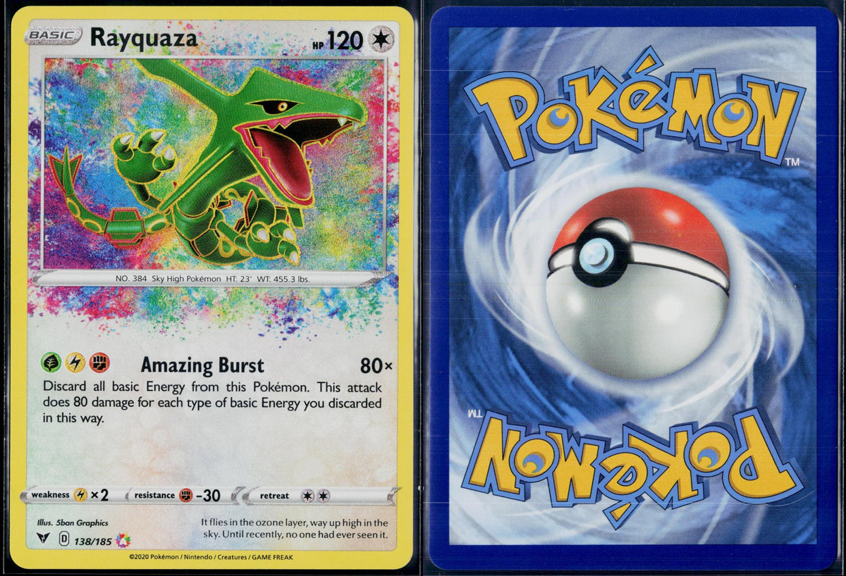 RAYQUAZA 138/185 POKEMON VIVID VOLTAGE AMAZING RARE HOLO NM
