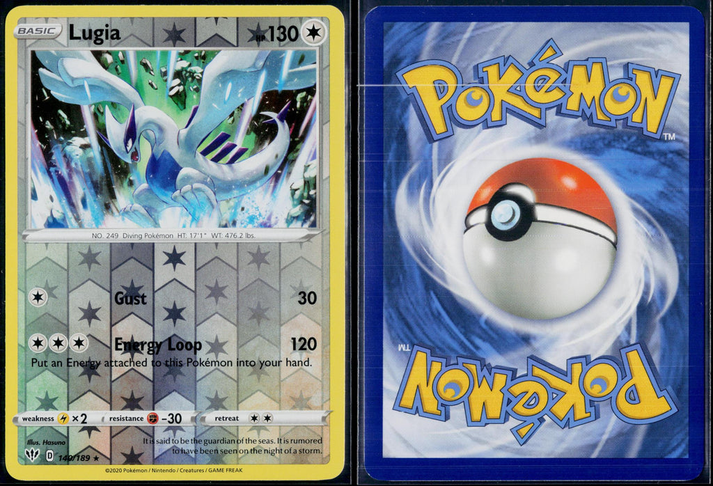 LUGIA 140/189 POKEMON DARKNESS ABLAZE R REVERSE HOLO NM