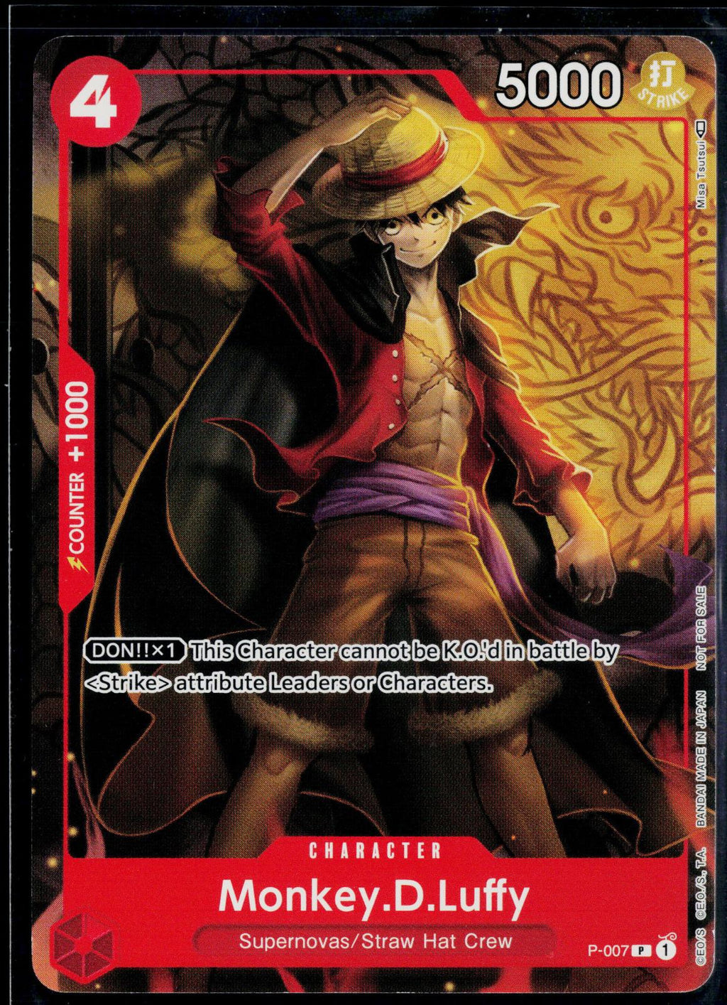 MONKEY.D.LUFFY - P-007 (TOURNAMENT PACK VOL. 1) P-007 ONE PIECE NM