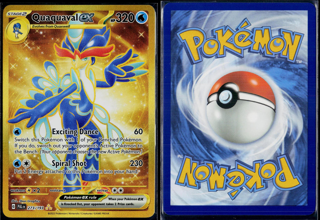 QUAQUAVAL EX 273/193 POKEMON PALDEA EVOLVED HYPER RARE HOLO NM