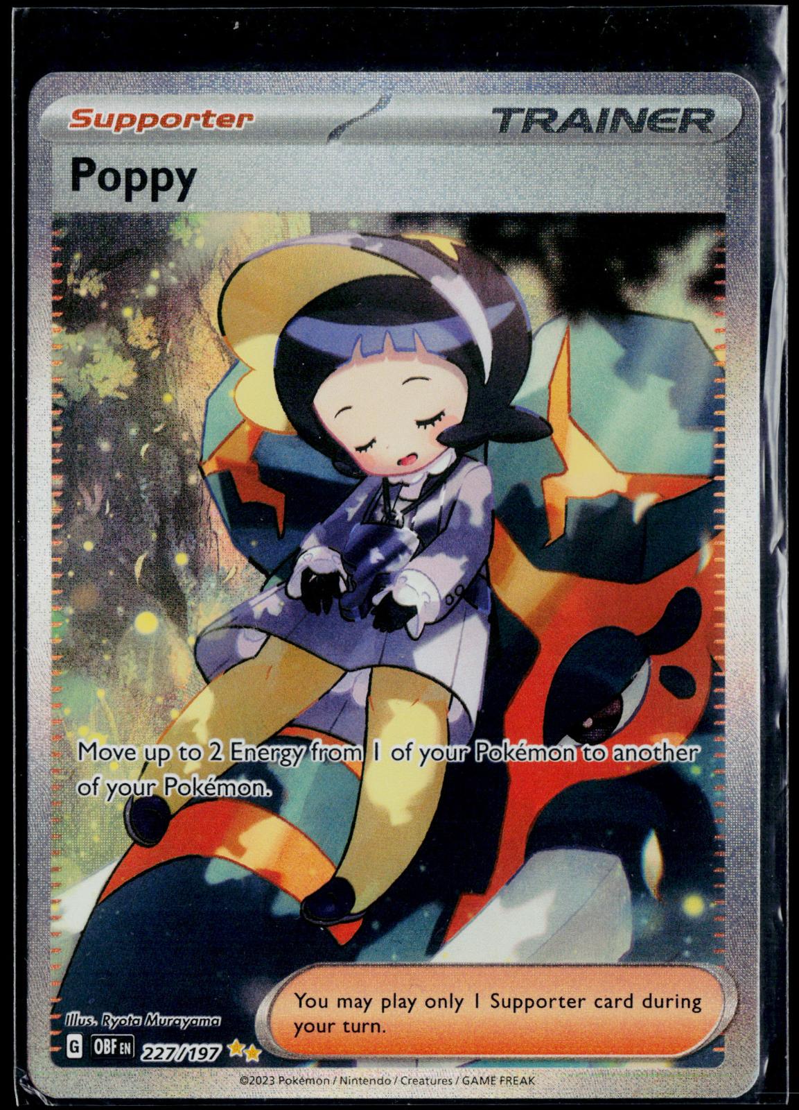 POPPY 227/197 POKEMON OBSIDIAN FLAMES SPECIAL ILLUSTRATION RARE NM