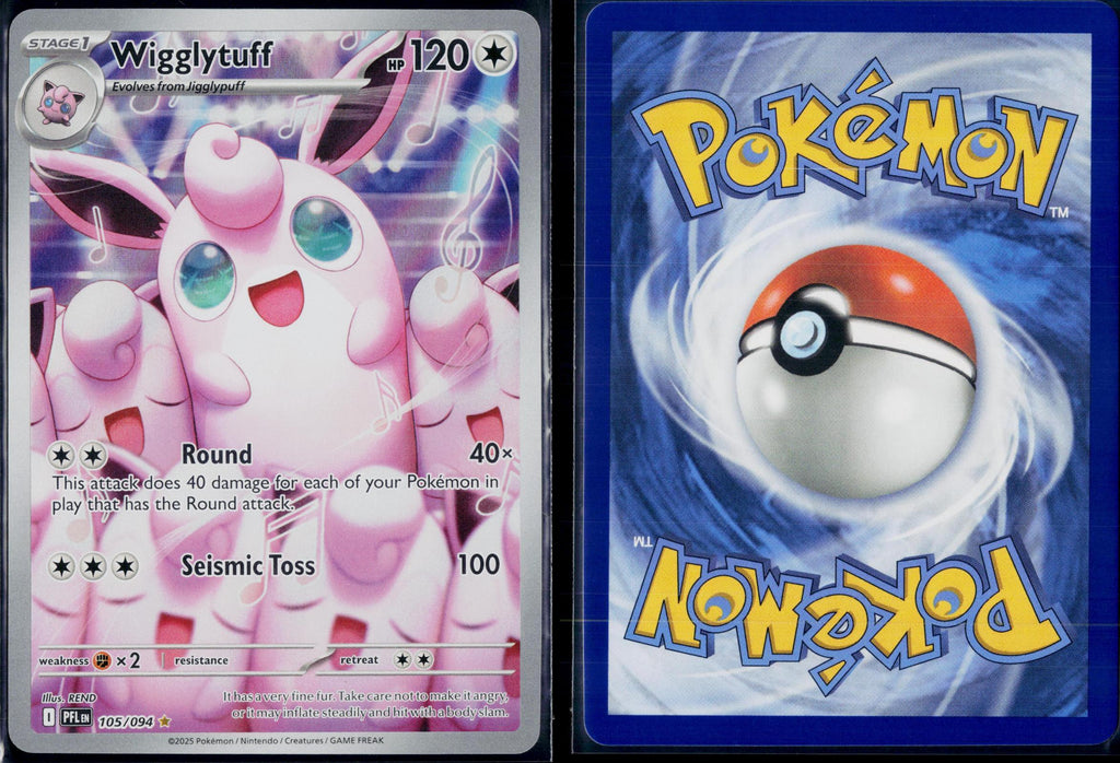 WIGGLYTUFF 105/094 🐬 POKEMON PHANTASMAL FLAMES IR ☀️ HOLO NM/M 🌴