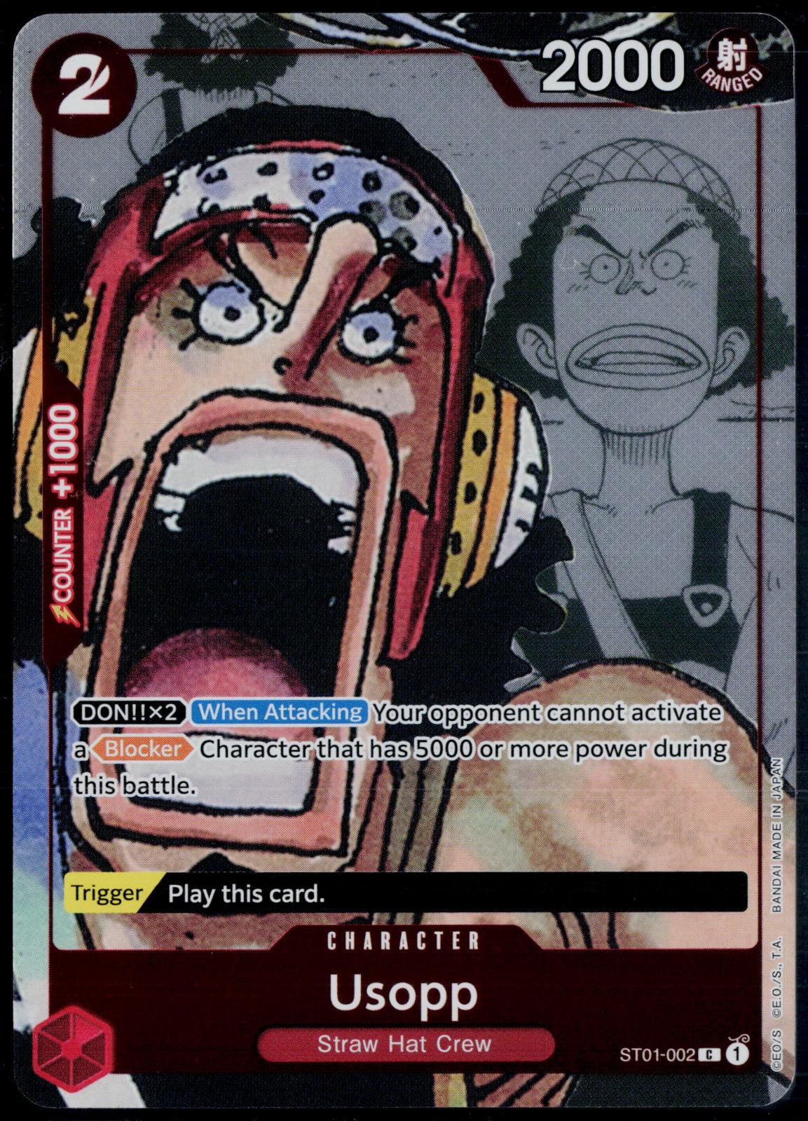 USOPP (ALTERNATE ART) ST01-002 ONE PIECE ONE PIECE PROMOTION CARDS P FOIL NM