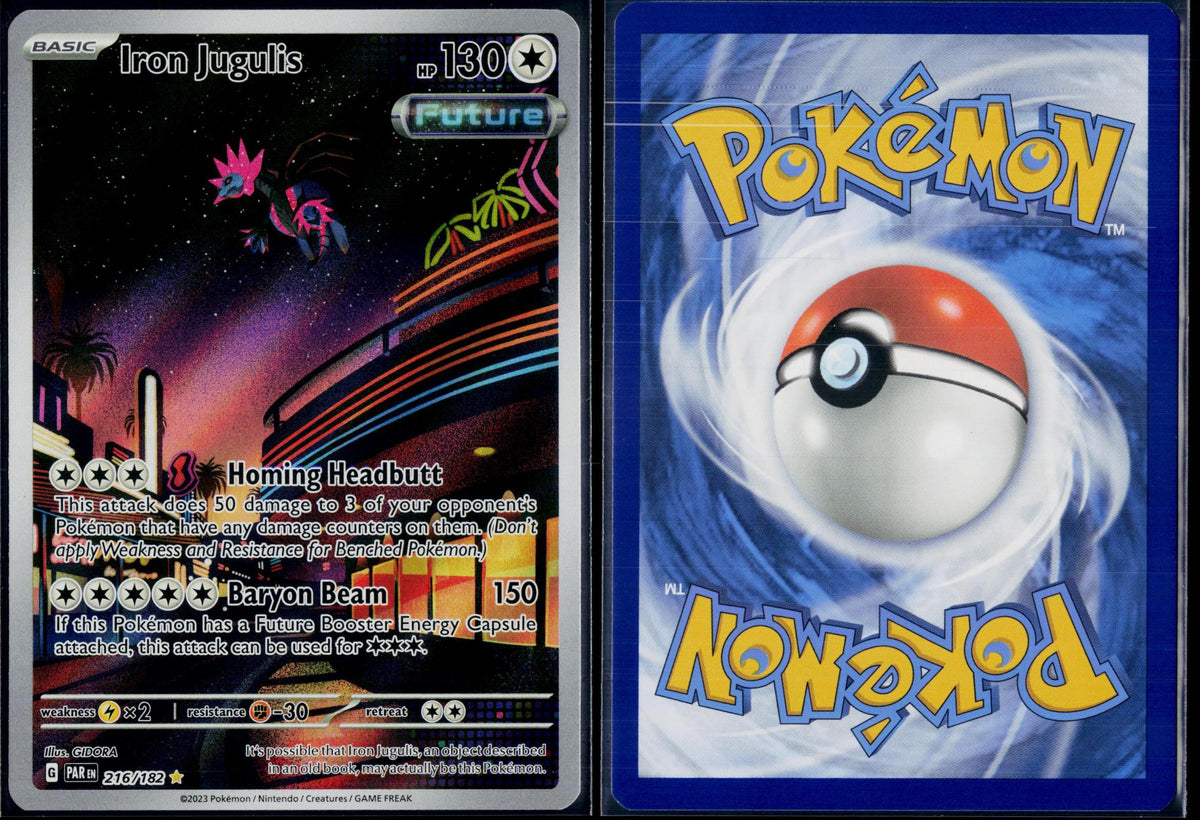 IRON JUGULIS 216/182 🐬 POKEMON PARADOX RIFT IR ☀️ HOLO NM/M 🌴