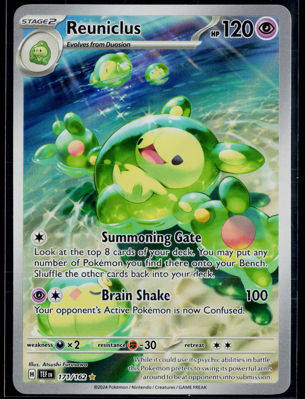 REUNICLUS 171/162 POKEMON TEMPORAL FORCES ILLUSTRATION RARE HOLO NM