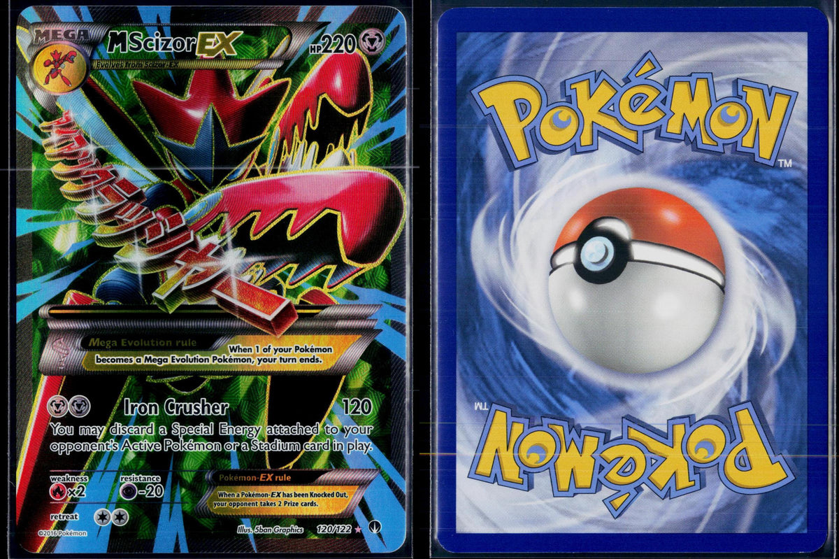 M SCIZOR EX 120/122 POKEMON BREAKPOINT ULTRA RARE HOLO NM