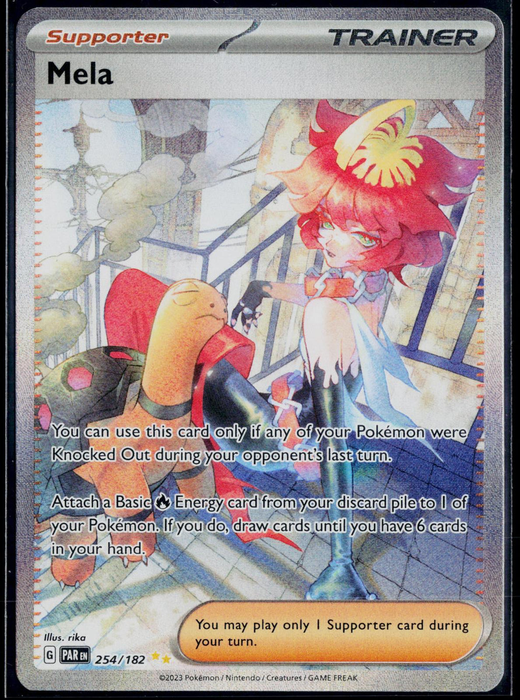 MELA 254/182 POKEMON PARADOX RIFT SPECIAL ILLUSTRATION RARE NM
