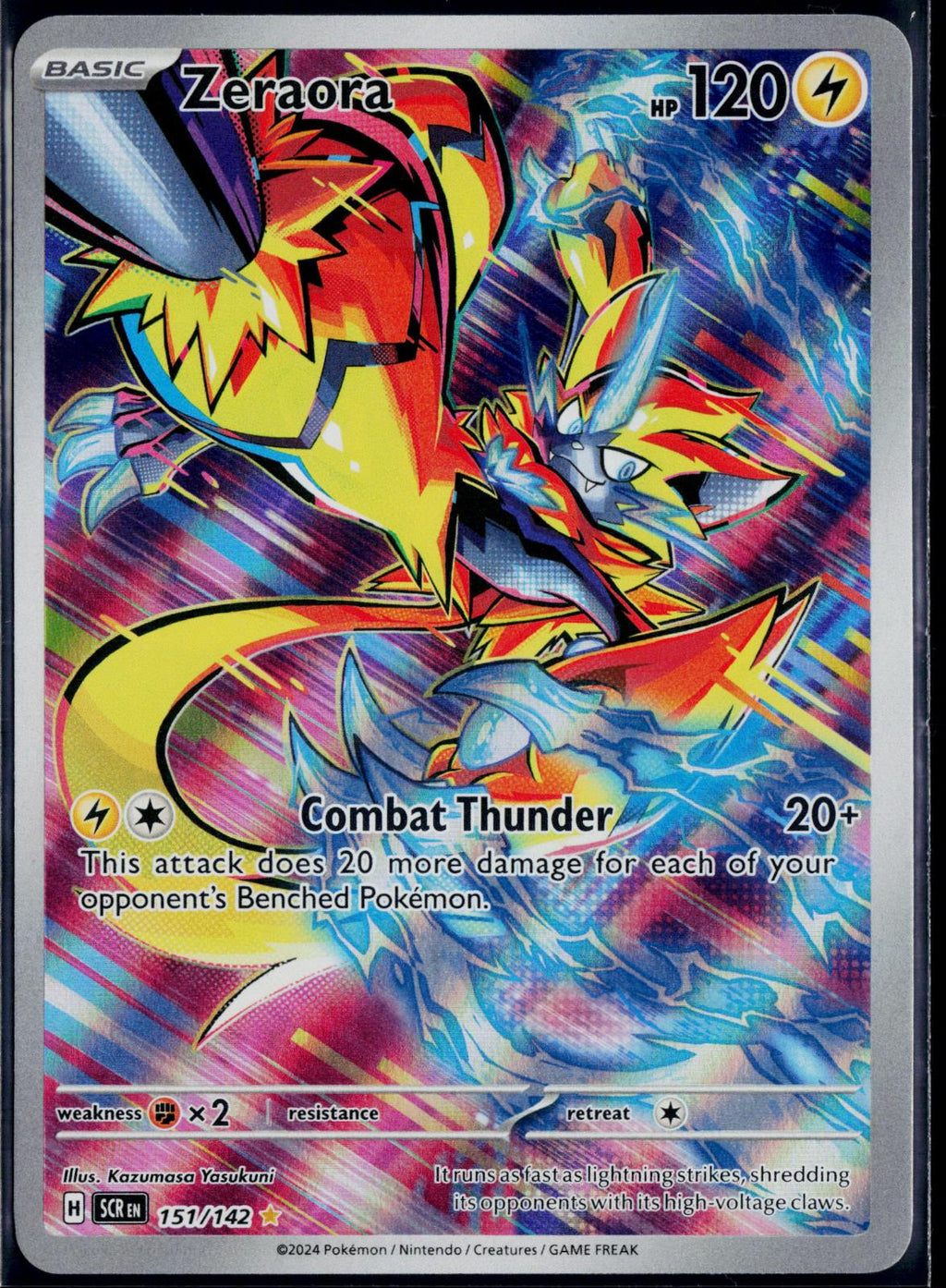 ZERAORA 151/142 🐬 POKEMON STELLAR CROWN IR ☀️ HOLO NM/M 🌴
