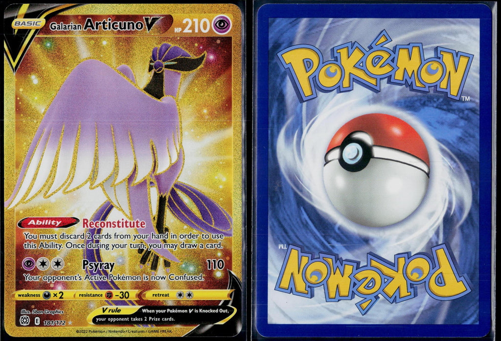 GALARIAN ARTICUNO V 181/172 POKEMON BRILLIANT STARS SEC HOLO NM