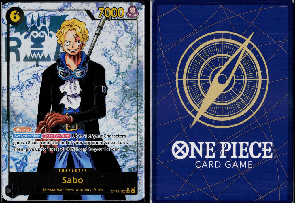 SABO (120) (PARALLEL) OP13-120 ONE PIECE CARRYING ON HIS WILL SEC FOIL NM
