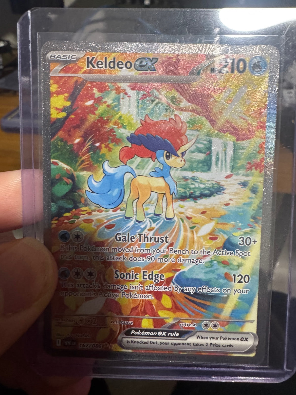 KELDEO EX 167/086 POKEMON WHITE FLARE HOLO SPECIAL ILLUSTRATION RARE NM