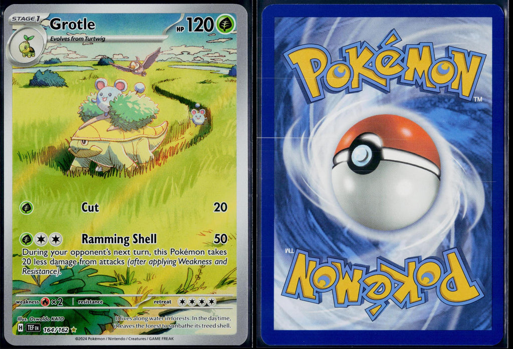 GROTLE 164/162 🐬 POKEMON TEMPORAL FORCES IR ☀️ HOLO NM/M 🌴