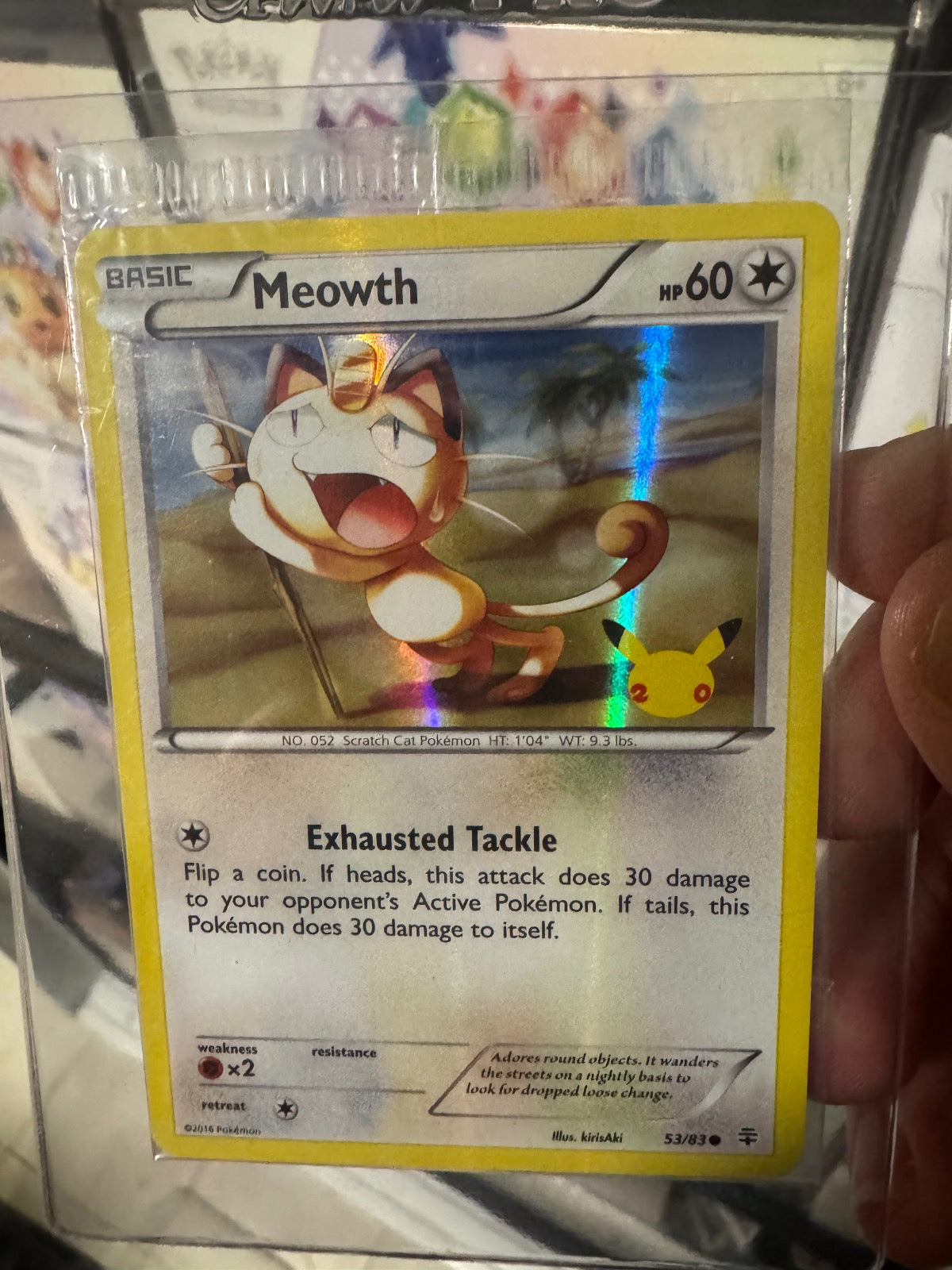 MEOWTH (20TH ANNIVERSARY) 053/083 POKEMON HOLO NM SEALED