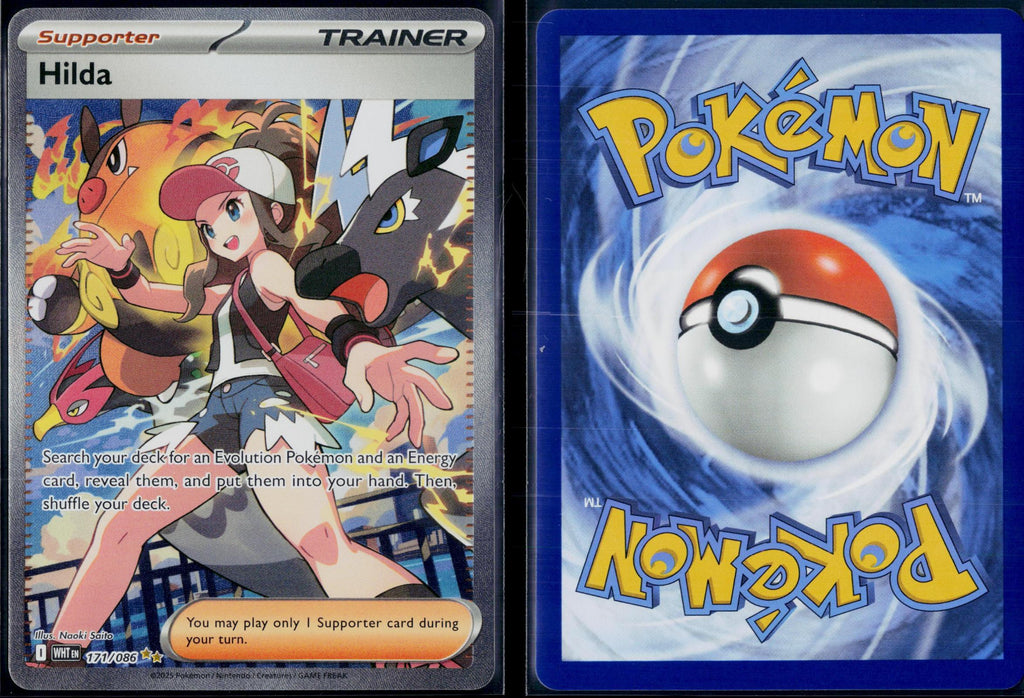 HILDA 171/086 POKEMON WHITE FLARE HOLO SPECIAL ILLUSTRATION RARE NM