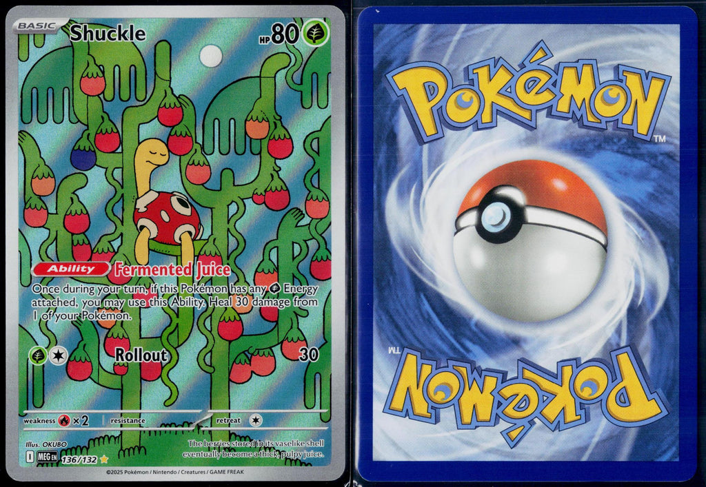 SHUCKLE 136/132 POKEMON MEGA EVOLUTION ILLUSTRATION RARE NM