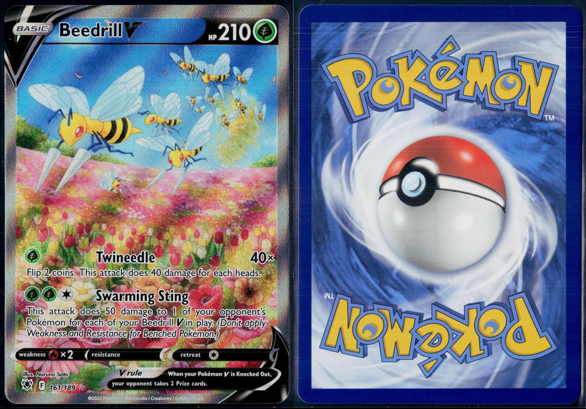 BEEDRILL V 161/189 🐬 POKEMON ASTRAL RADIANCE UR ☀️ HOLO NM/M 🌴