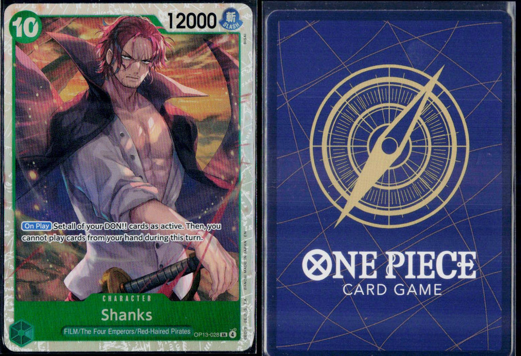 SHANKS (028) OP13-028 ONE PIECE CARRYING ON HIS WILL SR NM