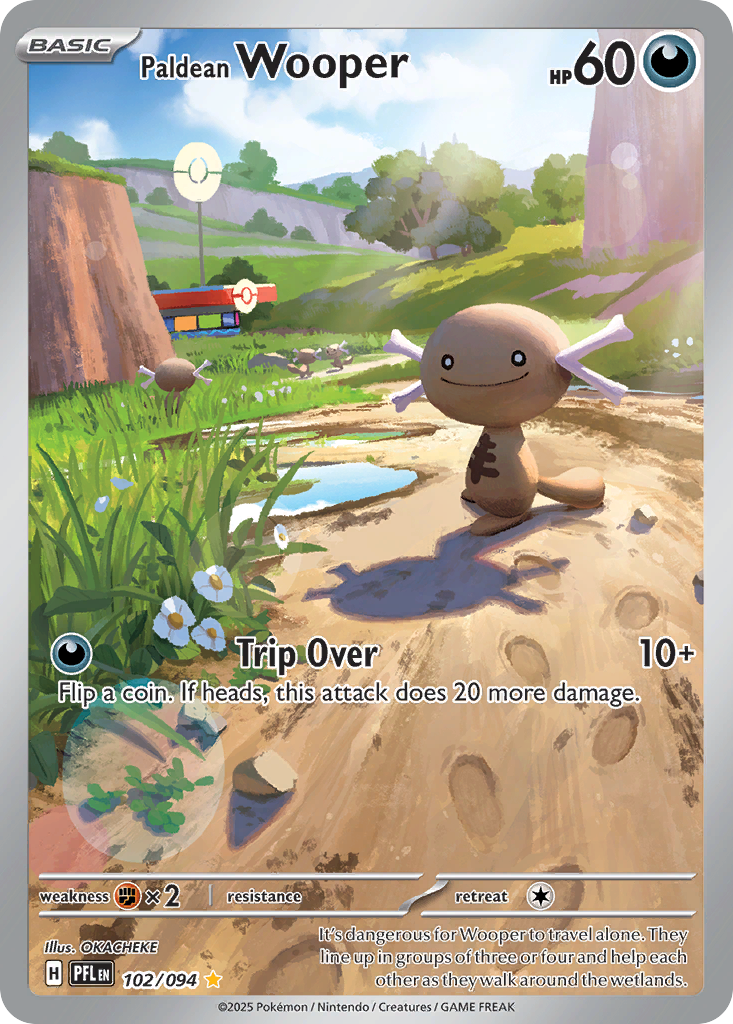 PALDEAN WOOPER 102/094 🐬 POKEMON PHANTASMAL FLAMES IR ☀️ HOLO NM/M 🌴