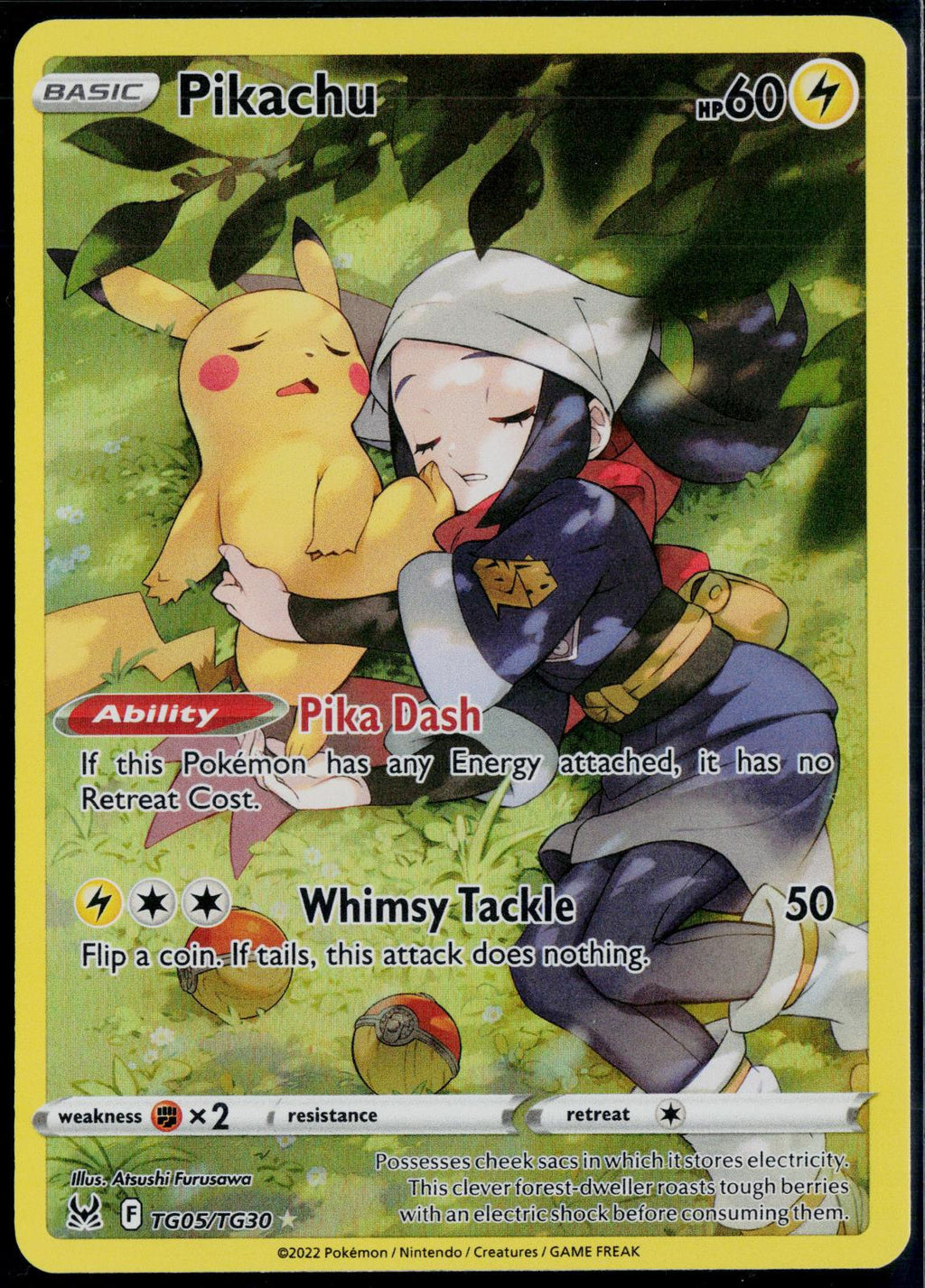 PIKACHU TG05/TG30 POKEMON LOST ORIGIN TRAINER GALLERY HOLO NM