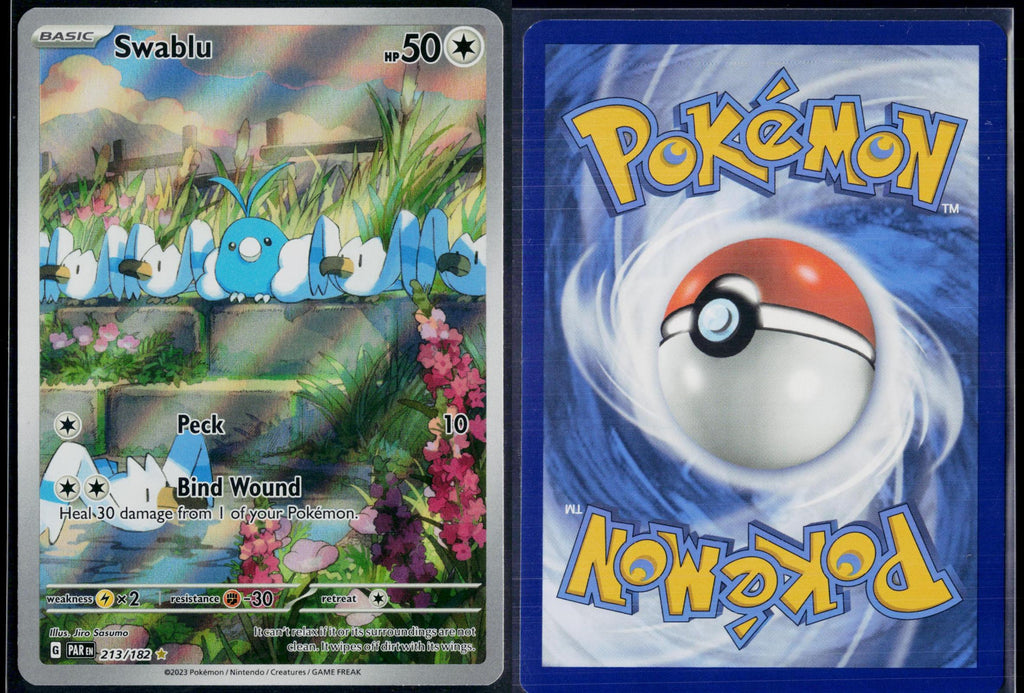 SWABLU 213/182 POKEMON PARADOX RIFT ILLUSTRATION RARE HOLO NM