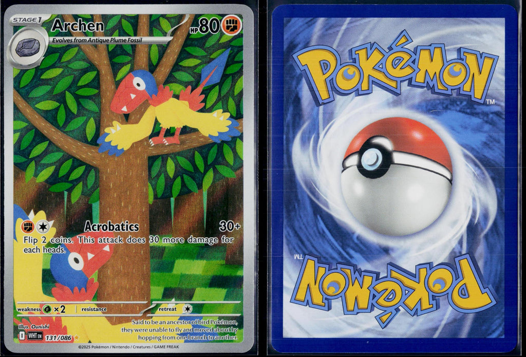 ARCHEN 131/086 POKEMON WHITE FLARE HOLO ILLUSTRATION RARE NM