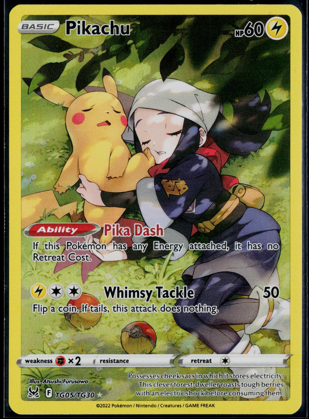 PIKACHU TG05/TG30 POKEMON LOST ORIGIN TRAINER GALLERY HOLO NM