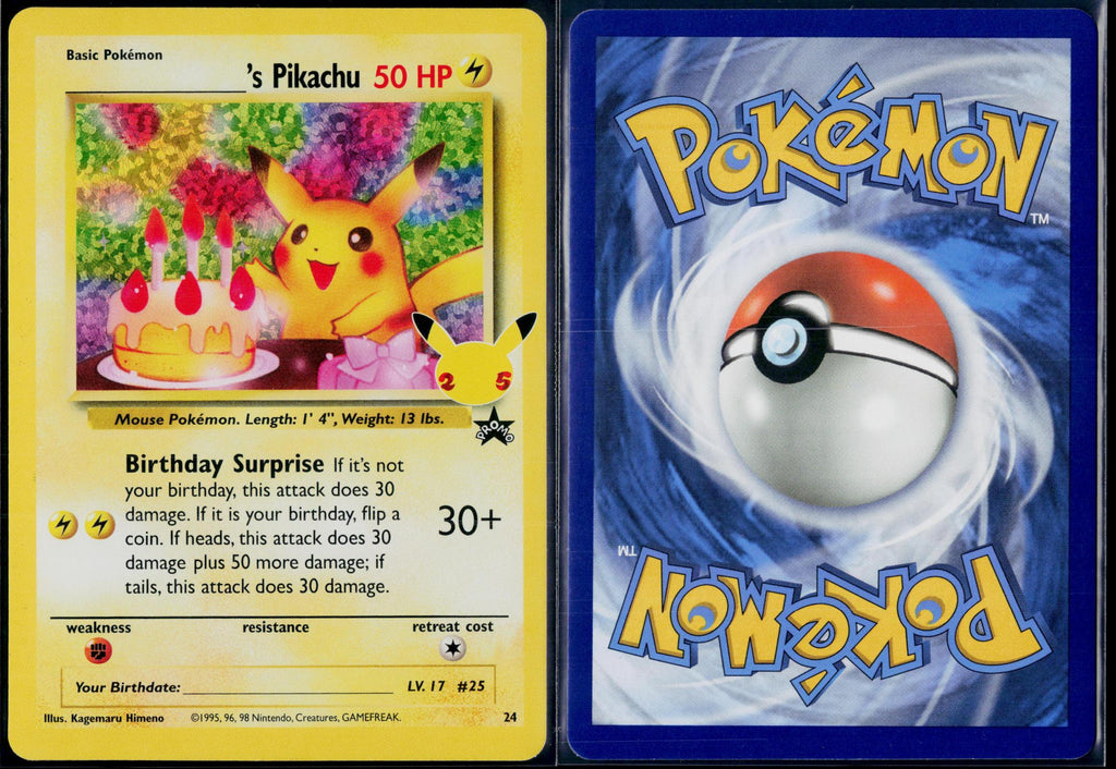 _____'S PIKACHU 24 POKEMON CELEBRATIONS: CLASSIC COLLECTION HOLO NM