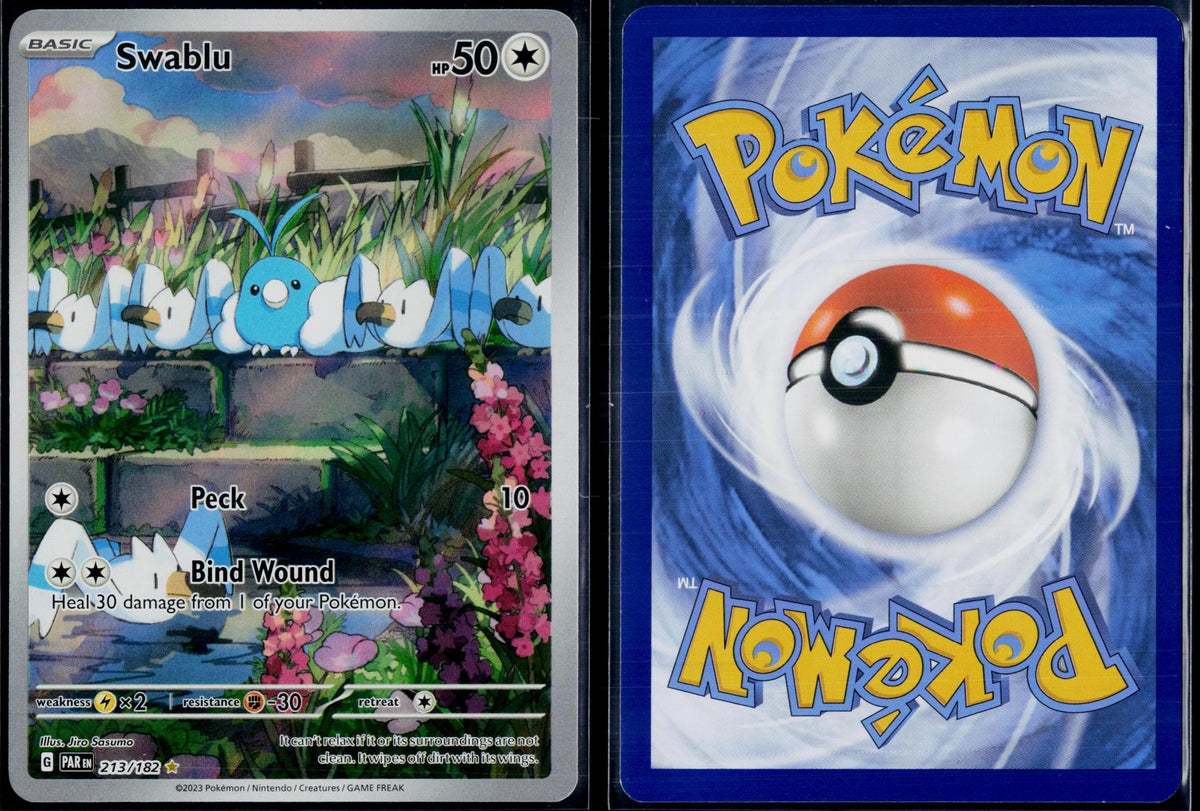 SWABLU 213/182 POKEMON PARADOX RIFT ILLUSTRATION RARE HOLO NM
