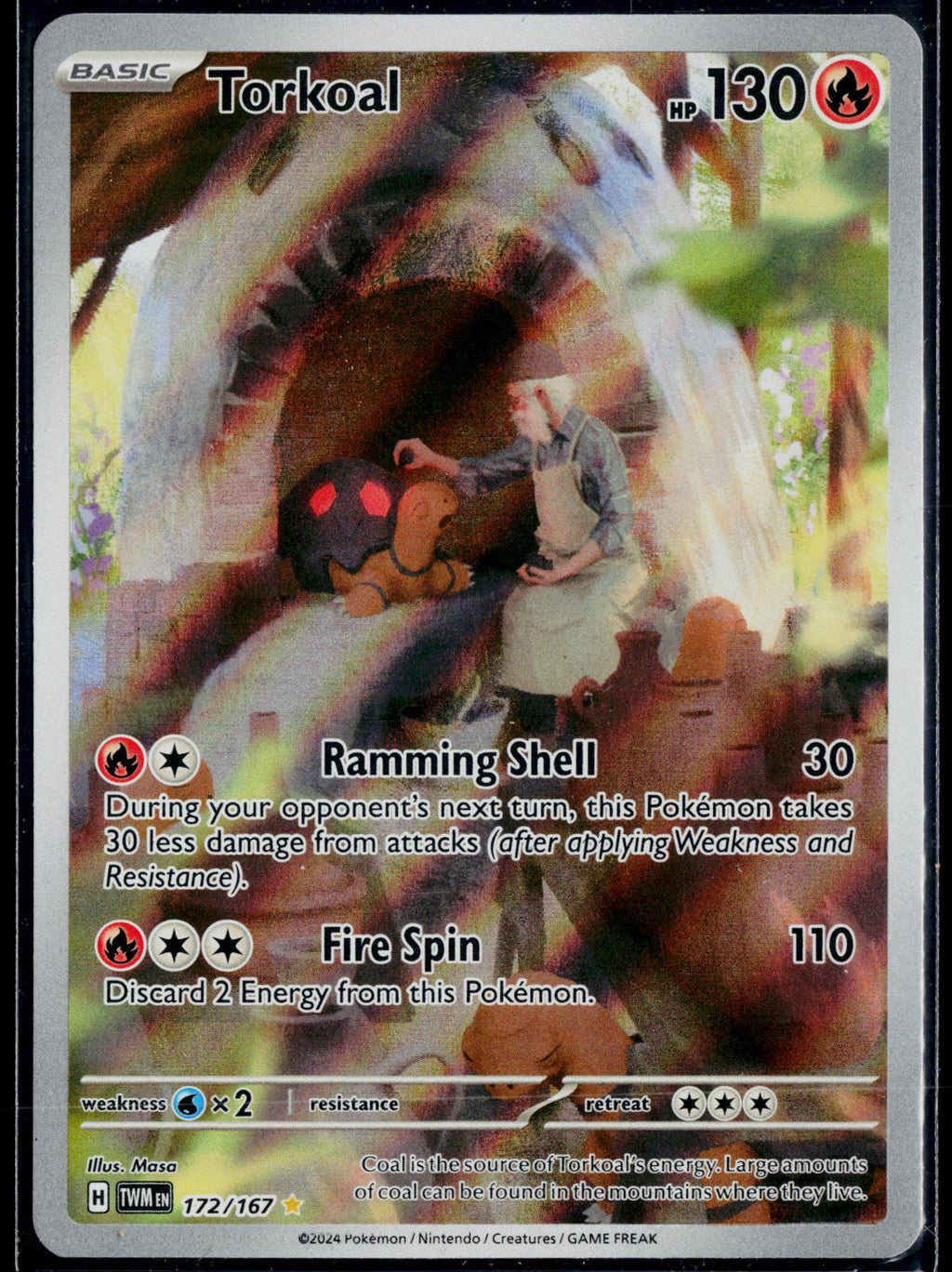 TORKOAL 172/167 POKEMON TWILIGHT MASQUERADE ILLUSTRATION RARE NM