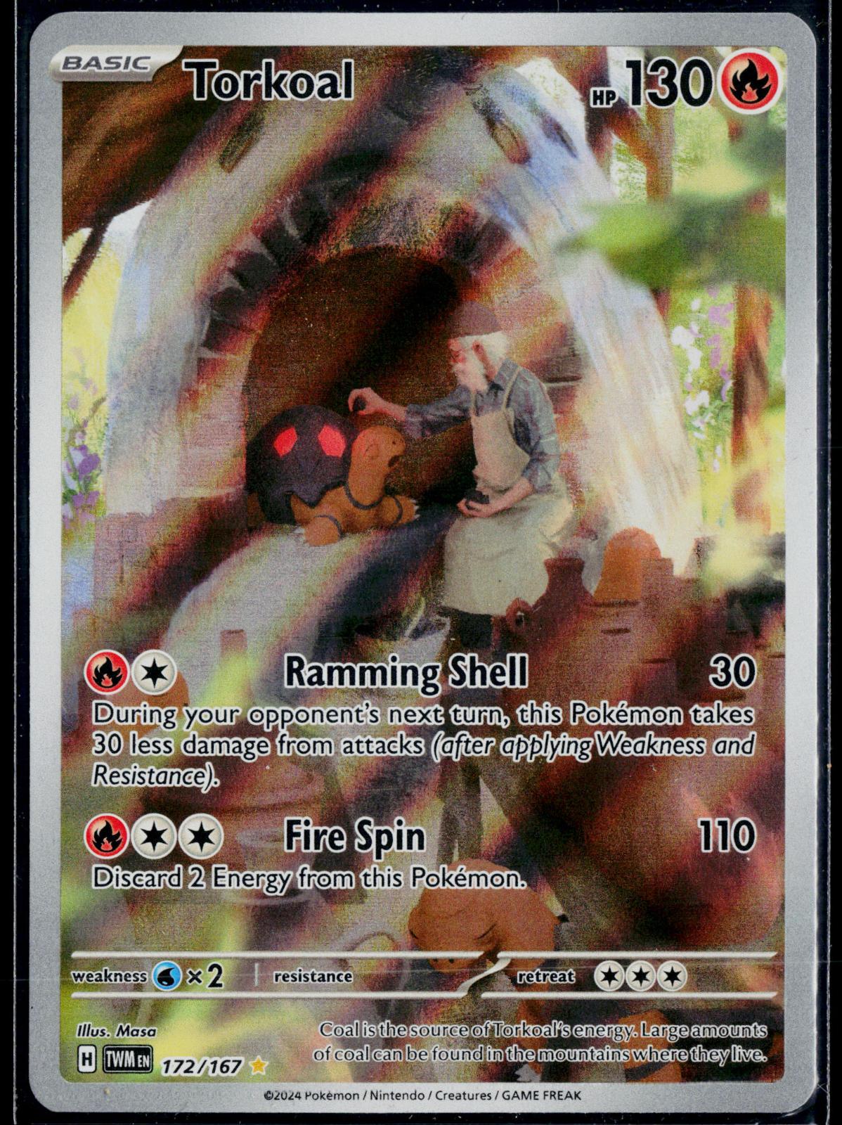 TORKOAL 172/167 POKEMON TWILIGHT MASQUERADE ILLUSTRATION RARE NM