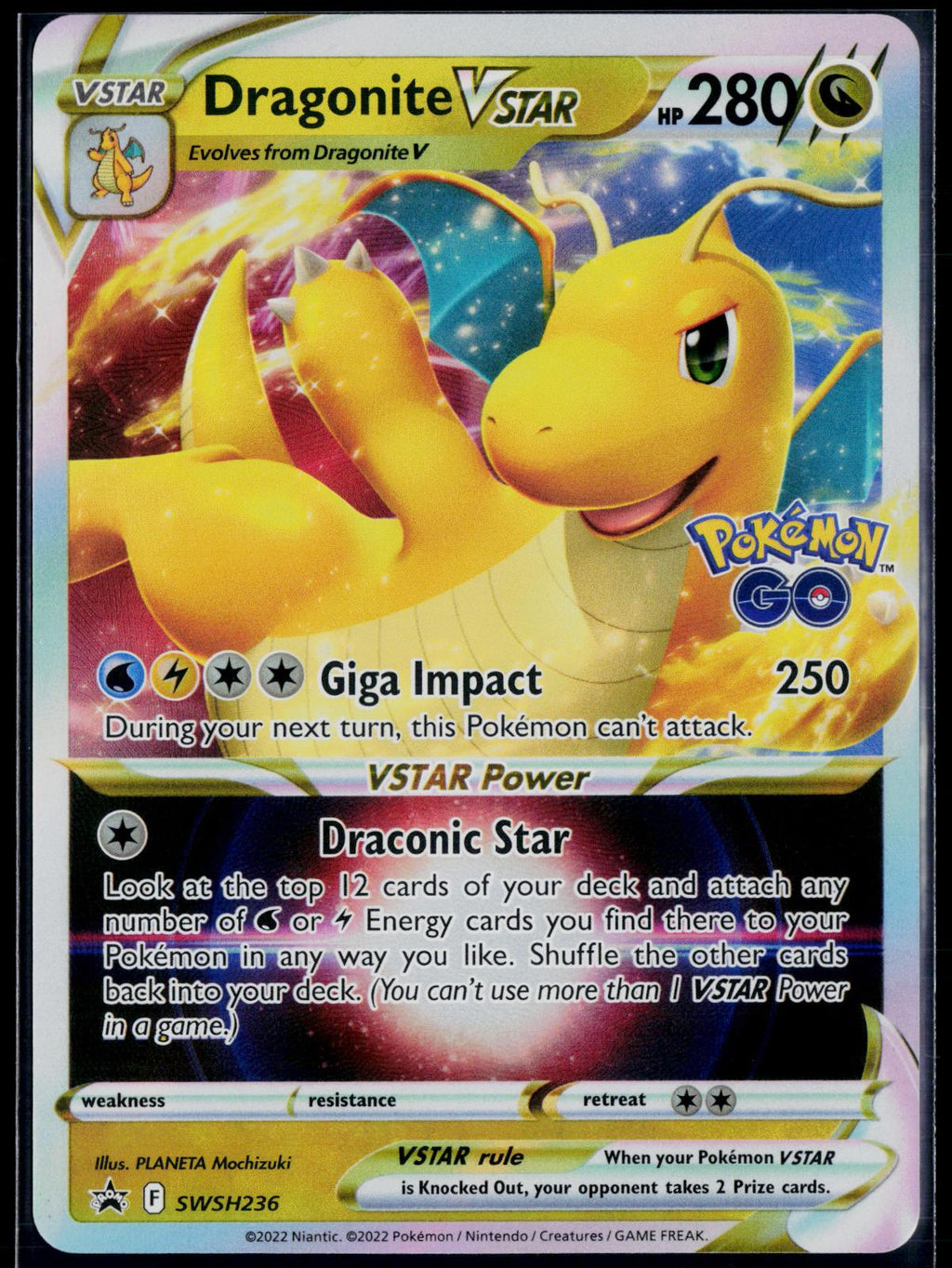 DRAGONITE VSTAR SWSH236 POKEMON SWORD & SHIELD PROMO HOLO P NM
