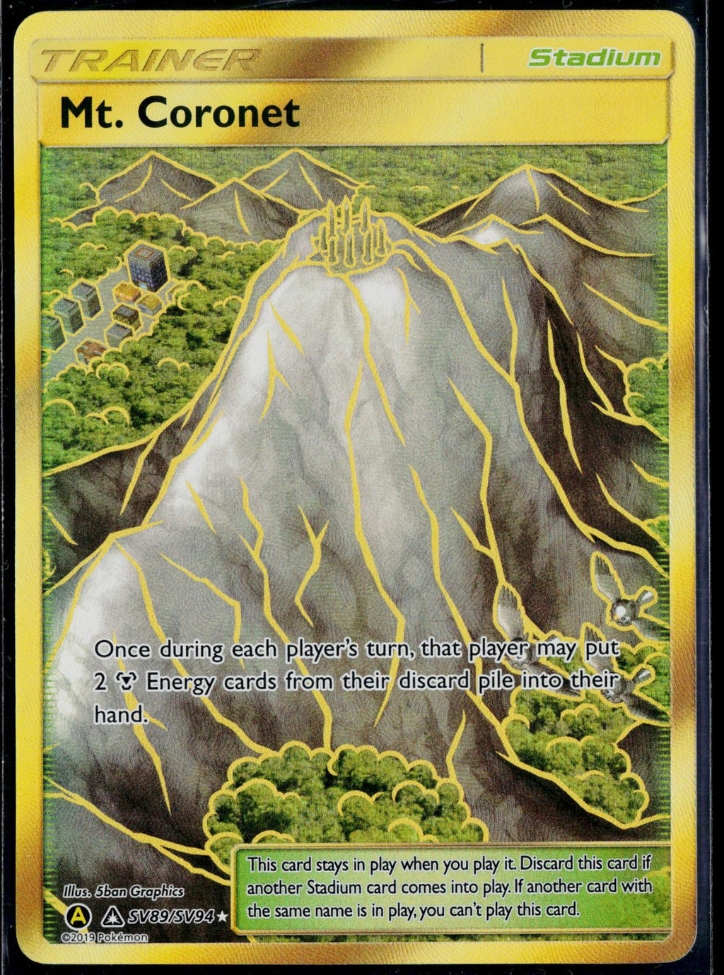 MT. CORONET SV89/SV94 POKEMON HIDDEN FATES SHINY VAULT SEC HOLO NM