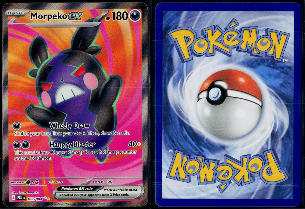 MORPEKO EX 102/084 POKEMON PITCH BLACK ULTRA RARE HOLO NM