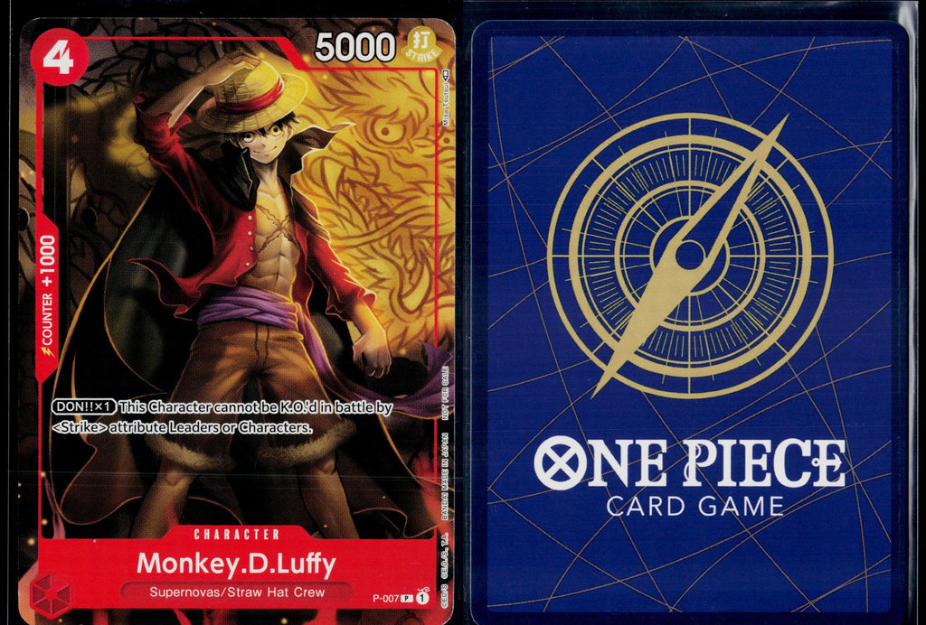 MONKEY.D.LUFFY (TOURNAMENT PACK VOL. 1) P-007 ONE PIECE PROMOTION CARDS NM