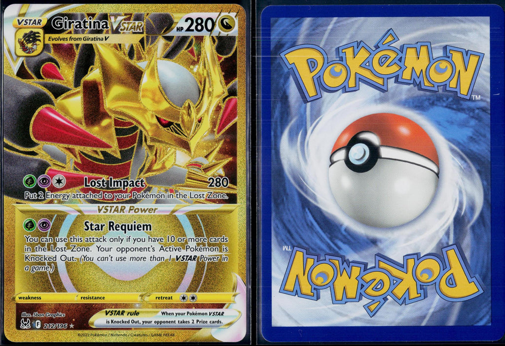 GIRATINA VSTAR 212/196 🐬 POKEMON LOST ORIGIN SEC ☀️ HOLO NM/M 🌴